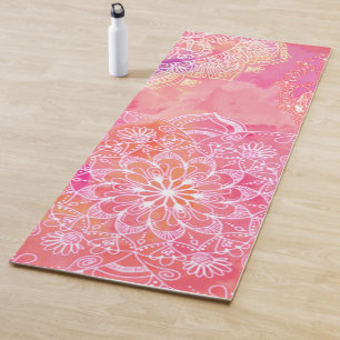 Tapis De Yoga Mandala Yoga Mat rose vif