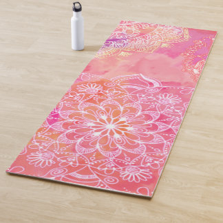 Tapis De Yoga Mandala Yoga Mat rose vif