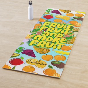 Tapis De Yoga Mangez plus de fruits alimentation saine motivan