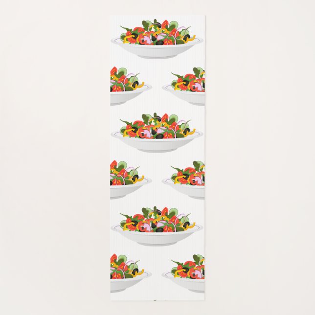 Tapis De Yoga Mangez plus de plantes frais motivation salade let (Dos)