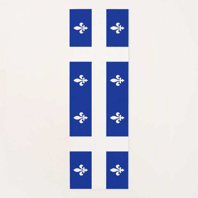 Tapis De Yoga Manteaux de yoga patriotique avec drapeau du Québe (Devant)
