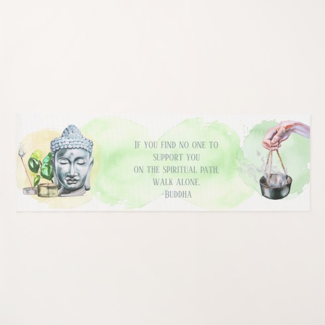 Tapis De Yoga Marcher seul aquarelle Yoga Mat (Devant (Horizontal))