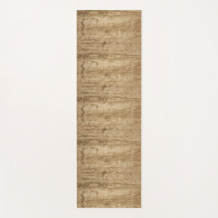 Tapis De Yoga Mat avec un motif en bois.