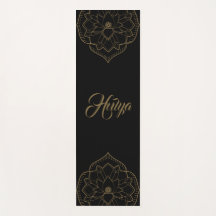 Mat de Yoga de Lotus Mandala Brown et noir