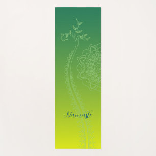 Tapis De Yoga Mat de Yoga Mandala vert
