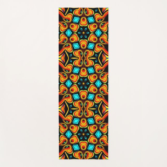 Tapis De Yoga Mat de yoga orange et rouge (Devant)