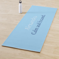 Mat de Yoga Personnalisé en bleu calme