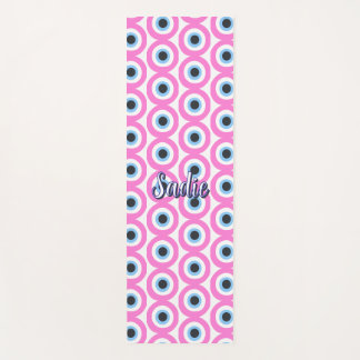 Tapis De Yoga mauvais œil rose personnalisable