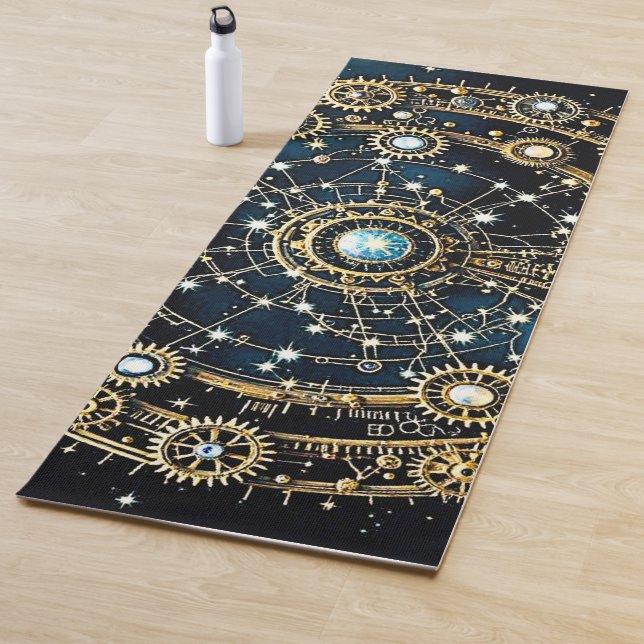 Tapis De Yoga Mécanisme céleste Art cosmique (En situation)