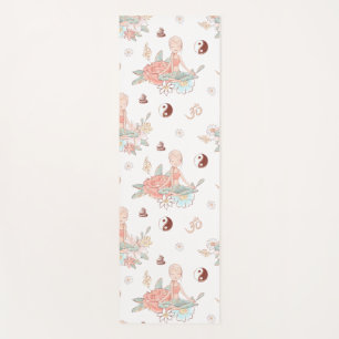 Tapis De Yoga Médaille Zen Yoga Lotus Namaste Pastel