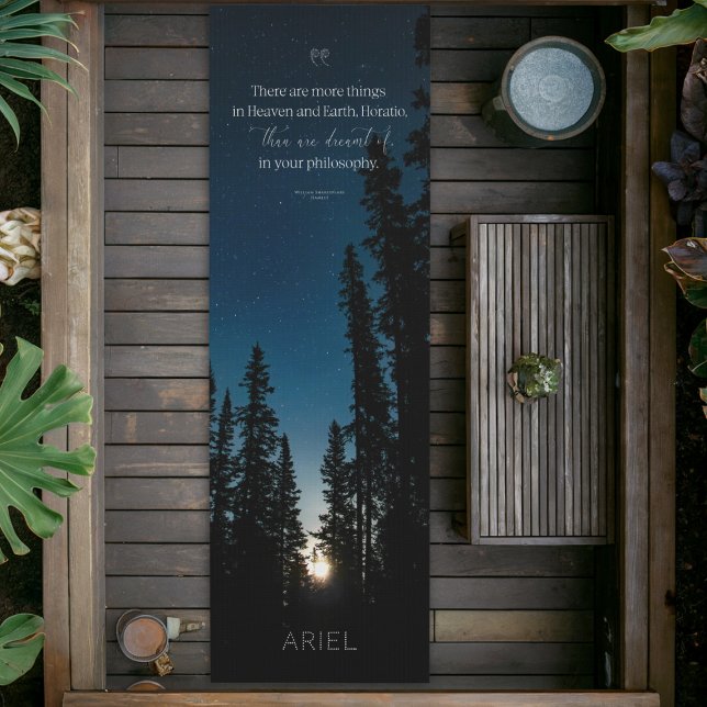 Tapis De Yoga Méditation Bleue Citation Inspiration Nuit Ciel Yo (Créateur téléchargé)