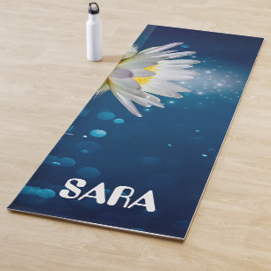 Tapis De Yoga Méditation de fleurs de lotus bleu