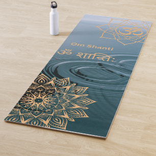 Tapis De Yoga Méditation Golden Mandala Om Shanti