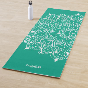 Tapis De Yoga Méditation Mandala Turquoise personnalisé