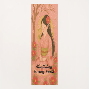 Tapis De Yoga Méditation personnalisée Art Mindfulness Zen Rose