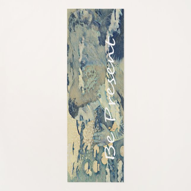Tapis De Yoga Méditation Prière spirituelle Femme BlueYoga Mat (Devant)