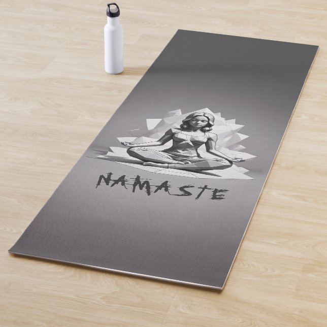 Tapis De Yoga Méditation Yoga Instructeur Reiki Master Low Poly (En situation)