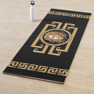 Tapis De Yoga Medusa Black & Gold de luxe