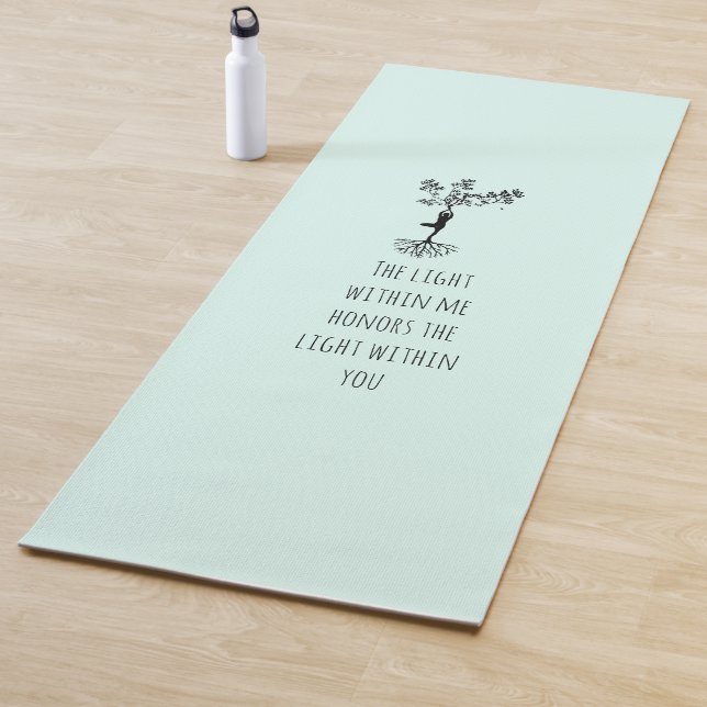 Tapis De Yoga Menthe de citation de yoga (En situation)