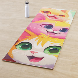 Tapis De Yoga Meowmaste - Cute Kittens Style Anime