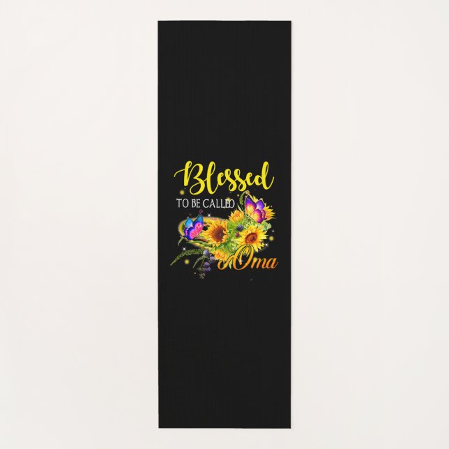 Tapis De Yoga Mère Art Béni D'Être Appelé Tournesol Oma (Devant)