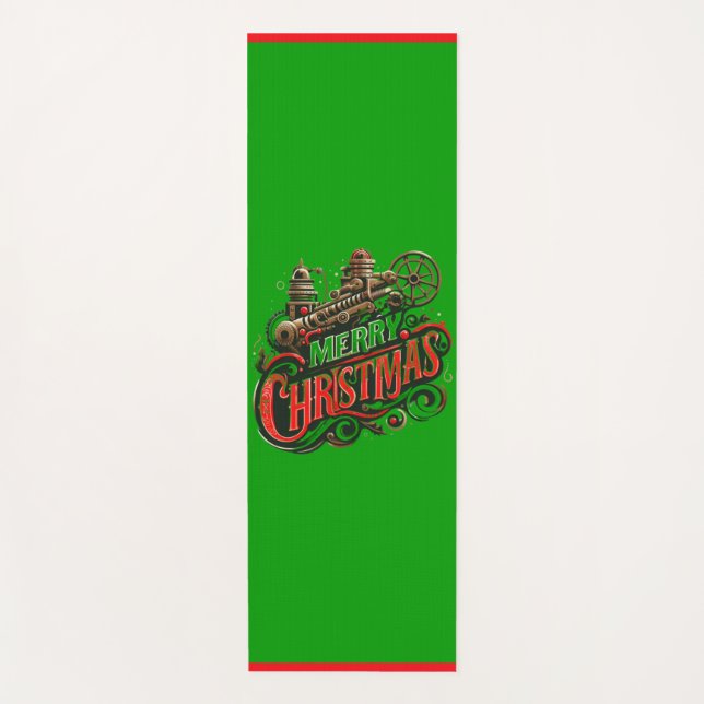 Tapis De Yoga Merry Christmas steampunk (Devant)
