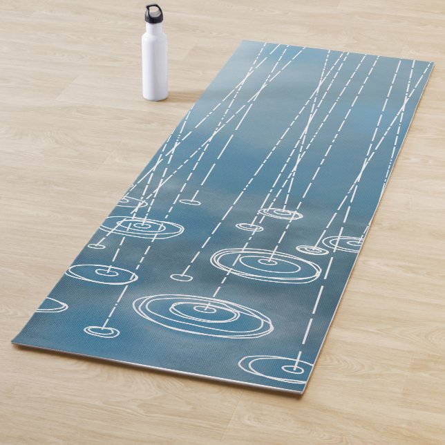 Tapis De Yoga Météo Bleue Pluie (En situation)