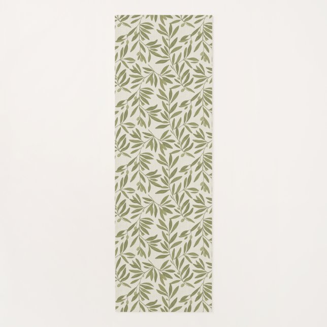 Tapis De Yoga Minimal Olive Branch Pattern (Devant)