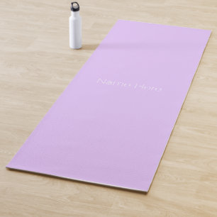 Tapis De Yoga Minimaliste monogramme de nom personnalisé lilas c