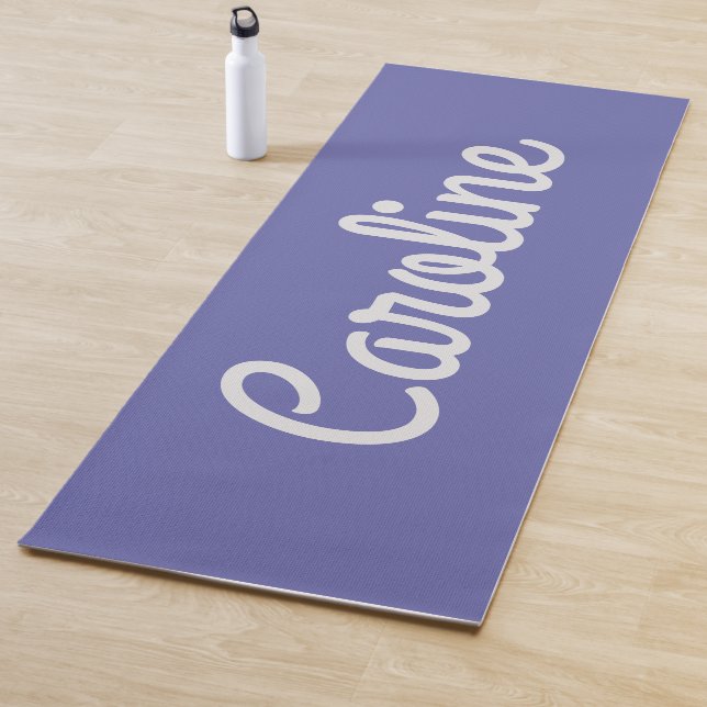 Tapis De Yoga Minimaliste Script Typografy Custom (En situation)
