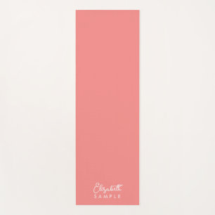 Tapis De Yoga Modèle moderne Apricot Calligraphie Nom Meilleur