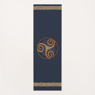 Tapis De Yoga Modèle personnalisé Celtic Triskelion (bleu)