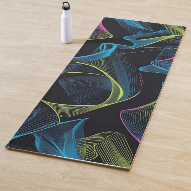 Tapis De Yoga Modern Simple pattern geometric girly stripes (En situation)
