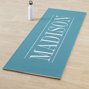 Tapis De Yoga Moderne Aqua Blue Personnalisé