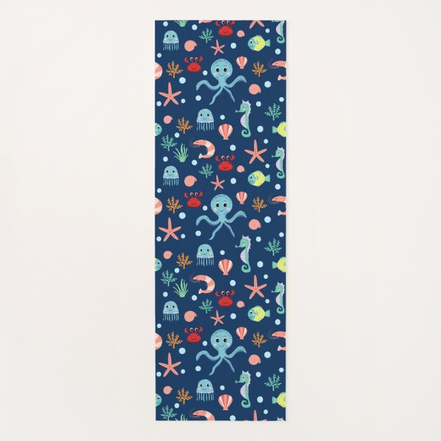 Tapis De Yoga Monde marin (Devant)