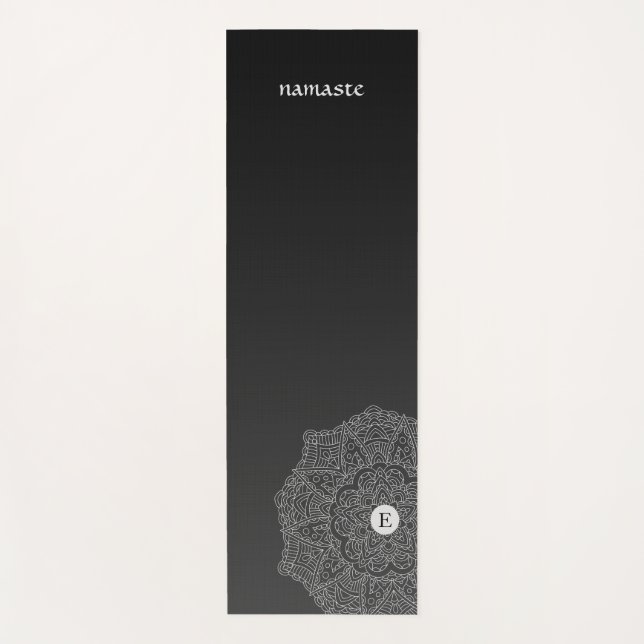 Tapis De Yoga Monogram Black Ombre Moderne Yoga Mat (Devant)