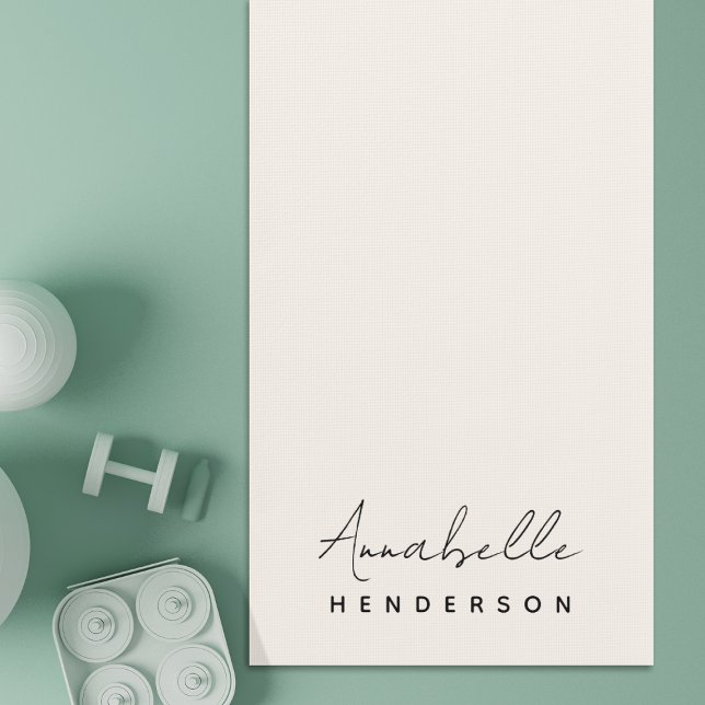 Tapis De Yoga Monogram neutre | Minimalist stylish (Créateur téléchargé)