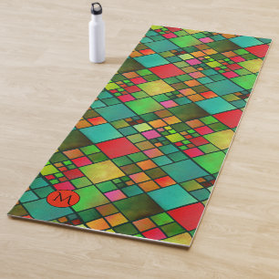 Tapis De Yoga Monogramme À damiers Motif Yoga Mat
