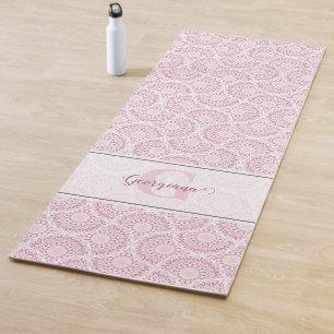 Tapis De Yoga Monogramme Art Déco Confetti Lace Mandala