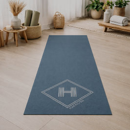 Tapis de Yoga | Monogramme Initiale Géométrique Mo