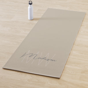 Tapis De Yoga Monogramme moderne personnalisé