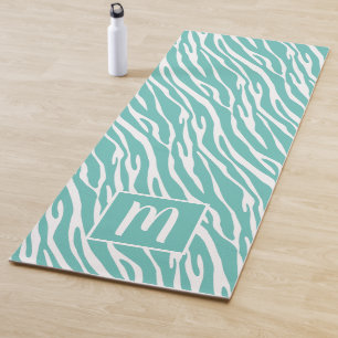 Tapis De Yoga Monogramme personnalisé Zebra Stripes Art Motif Yo