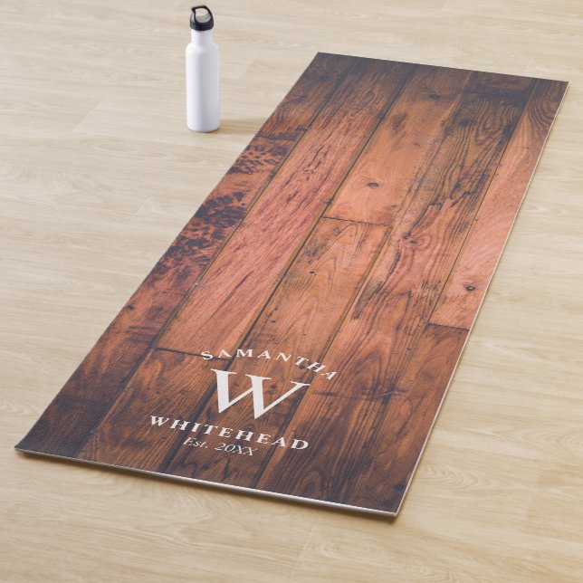 Tapis De Yoga Monogramme rustique Yoga Mat (En situation)