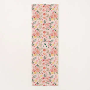 Tapis De Yoga Monographie de Motif rustique citron rose rose ros