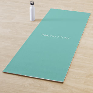Tapis De Yoga Monographie turquoise de nom de lumière minimalis