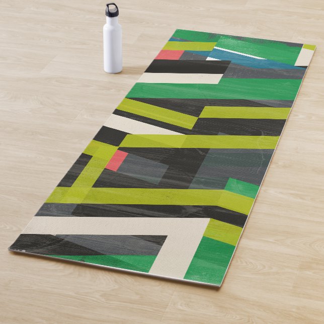 Tapis De Yoga Motif à flux de suspension diagonal (En situation)