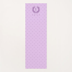 Tapis De Yoga Motif à points lavande violet laurier monogramme
