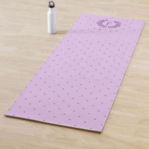 Tapis De Yoga Motif à points lavande violet laurier monogramme