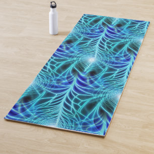 Tapis De Yoga Motif à répétition électrique bleu brillant