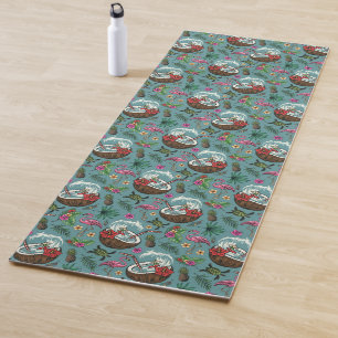 Tapis De Yoga Motif à thème tropical surf rétro